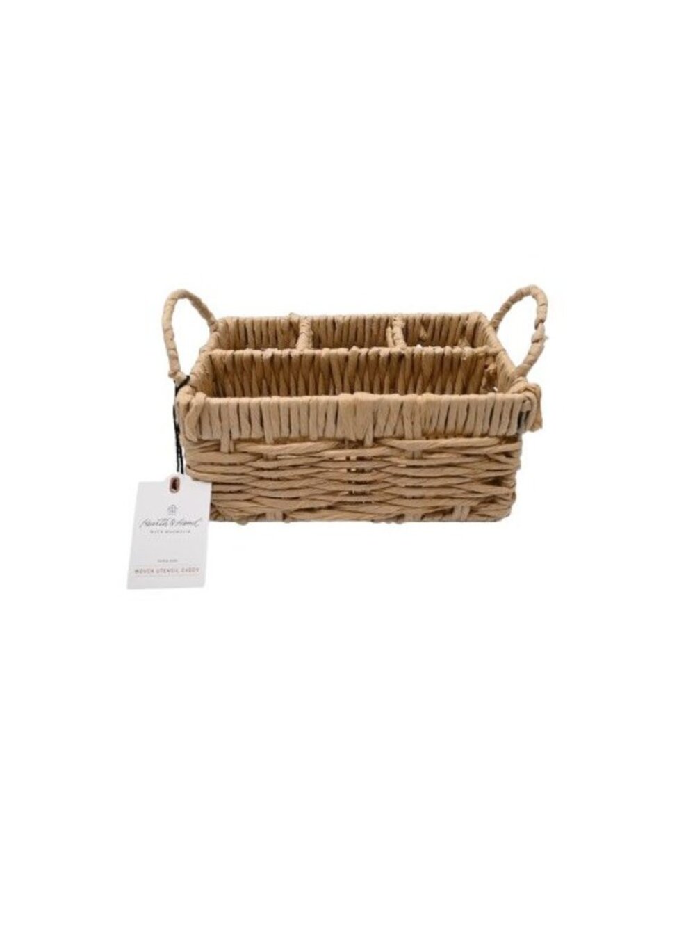 NEW Hearth & Hand with Magnolia Woven Utensil Caddy Paper Rope Natural